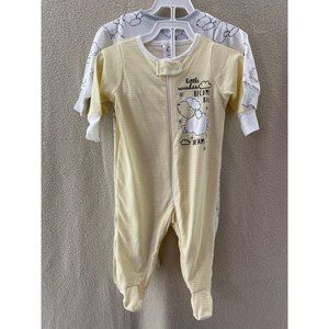 Gerber Sheep Print & “Little wishes…” Sleepers - Set of 2